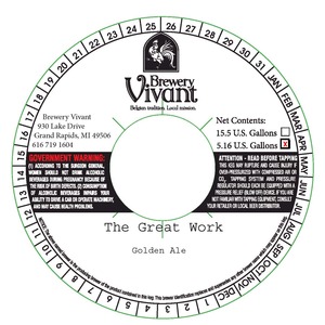 Brewery Vivant The Great Work February 2015