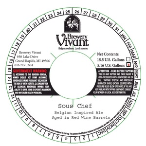 Brewery Vivant Sous Chef February 2015