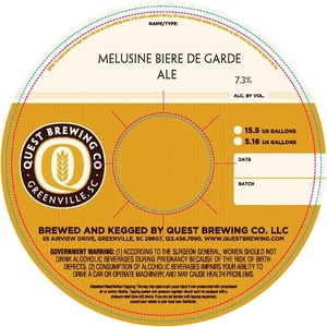 Quest Brewing Company Melusine Biere De Garde