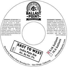 Ballast Point East To West February 2015