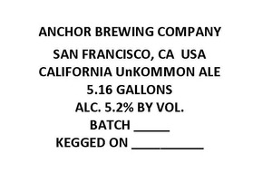 Anchor Brewing Company California Unkommon