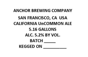 Anchor Brewing Company California Uncommon