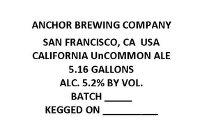 Anchor Brewing Company California Uncommon February 2015