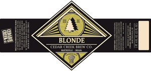 Cedar Creek Brew Co Blonde March 2015