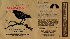 Gratitude Barleywine Style Ale February 2015