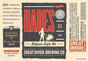 Great Divide Brewing Company Hades March 2015