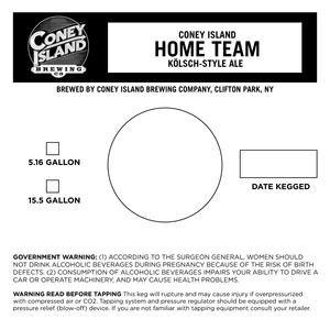 Coney Island Brewing Company Home Team March 2015