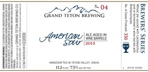 Grand Teton Brewing Company American Sour 2015 March 2015