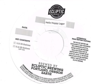 Helix Hoppy Lager March 2015