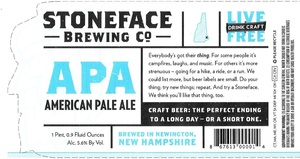 Stoneface Brewing Company American Pale Ale March 2015