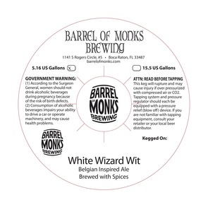 Barrel Of Monks Brewing White Wizard Wit