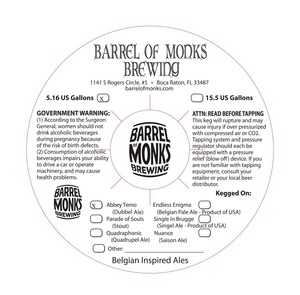 Barrel Of Monks Brewing Abbey Terno