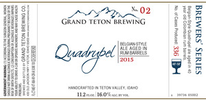 Grand Teton Brewing Company Quadrupel March 2015