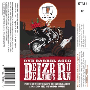 Mobcraft Rye Barrel Aged Beelzebub's Run