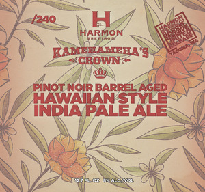 Harmon Brewing Co Kamehameha's Crown April 2015