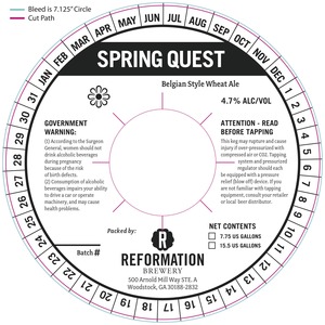 Reformation Brewery Spring Quest