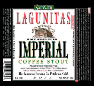 The Lagunitas Brewing Company High West-ified Imperial Coffee Stout March 2015