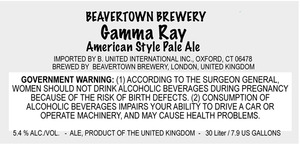 Beavertown Brewery Gamma Ray March 2015