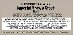 Beavertown Brewery Imperial Brown Stout March 2015