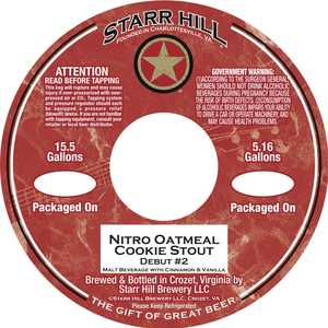 Starr Hill Nitro Oatmeal Cookie Stout March 2015