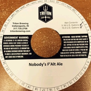 Triton Brewing Nobody's F'alt