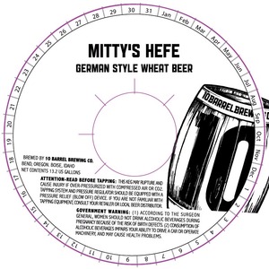 10 Barrel Brewing Co. Mitty's Hefe March 2015