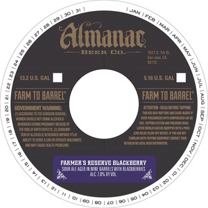 Almanac Beer Co. Farmer's Reserve Blackberry