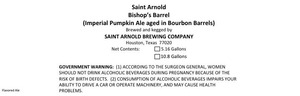 Saint Arnold Brewing Company Bishop's Barrel