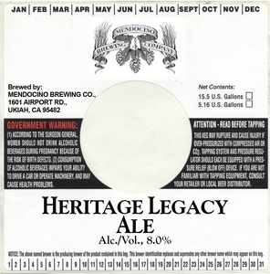 Mendocino Brewing Co Inc Heritage Legacy Ale