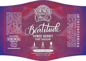 Council Brewing Co. Beatitude Three Berry Tart Saison
