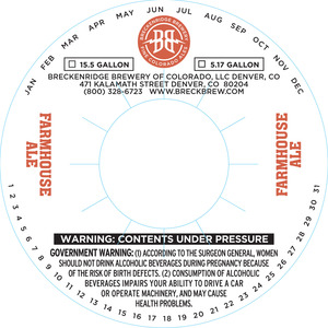 Breckenridge Brewery Farmhouse Ale