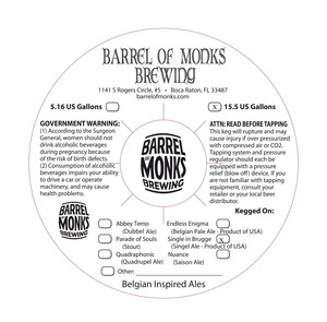 Barrel Of Monks Brewing Single In Brugge