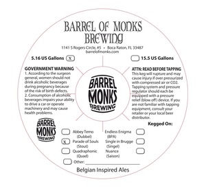 Barrel Of Monks Brewing Parade Of Souls