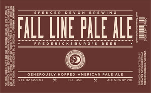 Spencer Devon Brewing Fall Line Pale Ale March 2015