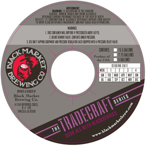 Black Market Brewing Co Tradecraft - Sour Ale With Blackberries March 2015