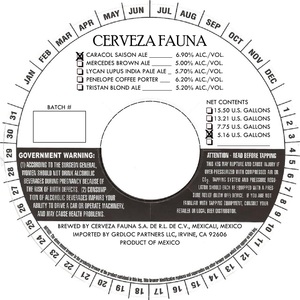 Cerveza Fauna Caracol Saison Ale March 2015