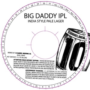 10 Barrel Brewing Co. Big Daddy Ipl March 2015