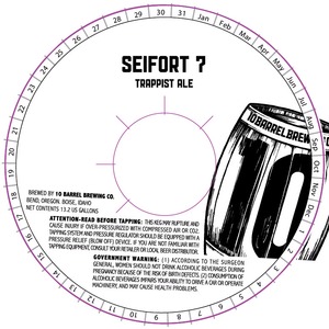10 Barrel Brewing Co. Seifort 7 Trappist March 2015