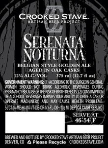 Crooked Stave Artisan Beer Project Serenata Notturna March 2015