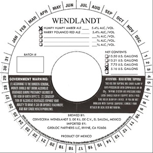 Wendlandt Humpy Humpy Amber Ale March 2015