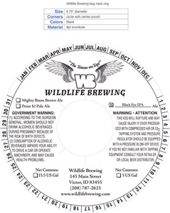 Widlife Brewing Black Eye IPA March 2015