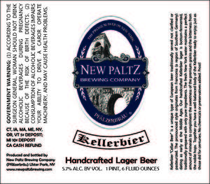 New Paltz Brewing Company Kellerbier 