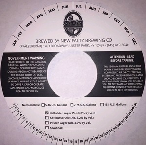 New Paltz Brewing Company Kellerbier