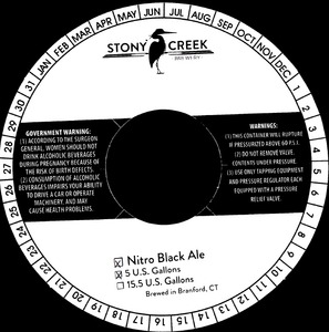 Stony Creek Brewery Nitro Black Ale