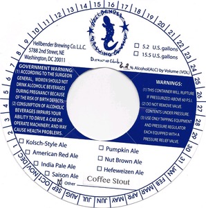 Hellbender Brewing Company Coffee Stout March 2015