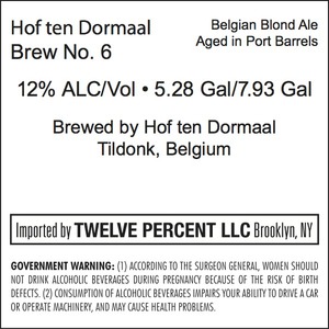 Hof Ten Dormaal Brew No. 6