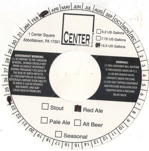 Center Square Brewing Red Ale