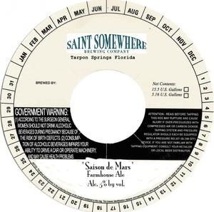 Saint Somewhere Brewing Company Saison De Mars March 2015