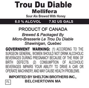 Micro - Brasserie Le Trou Du Diable Mellifera March 2015