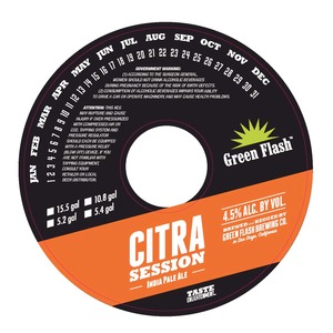 Green Flash Brewing Company Citra Session March 2015